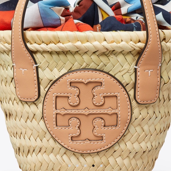 NWT Tory Burch ELLA STRAW MICRO BASKET TOTE BAG - Picture 5 of 9
